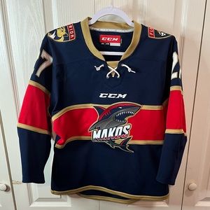CCM Kids Makos Hockey Jersey - Navy and Red